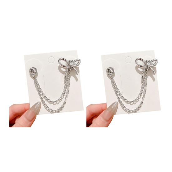 2 Pcs Trouser Hem Star Butterfly Clips Metal Heart 2pcs Bowknot