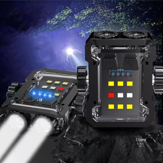 Dual LED Camping Light 600mAh USB Rechargeable 200LM Ultra Bright Flashlight Multi-function Portable Mini Outdoor Fishing Hiking Emergency Lamp