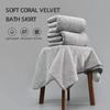 1 Sports Towel, Thickened Fitness Coral Velvet Beach, Highly Absorbent, Soft Coral Hair Facial Towel, Bathroom Ultra-fine Fiber