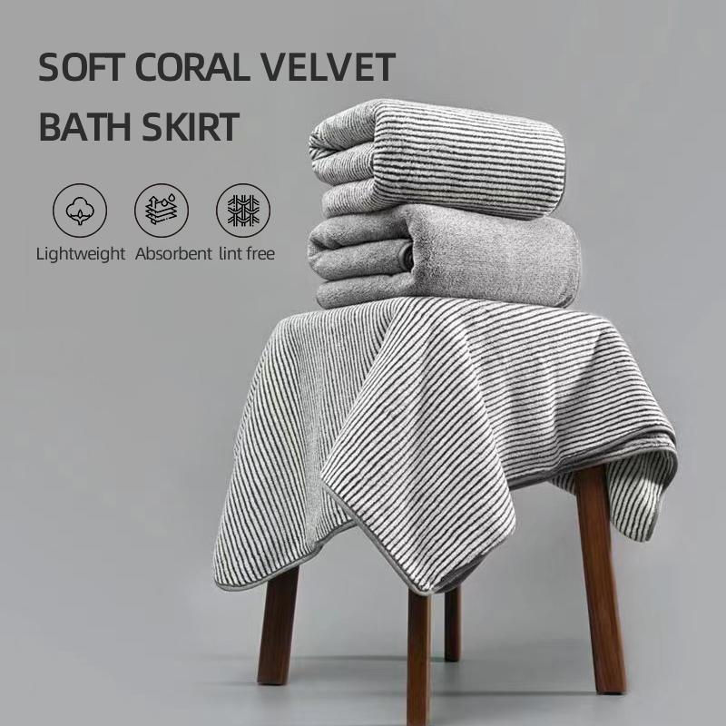 1 sports towel, thickened fitness coral velvet beach, highly absorbent, soft coral hair facial towel, bathroom ultra-fine fiber