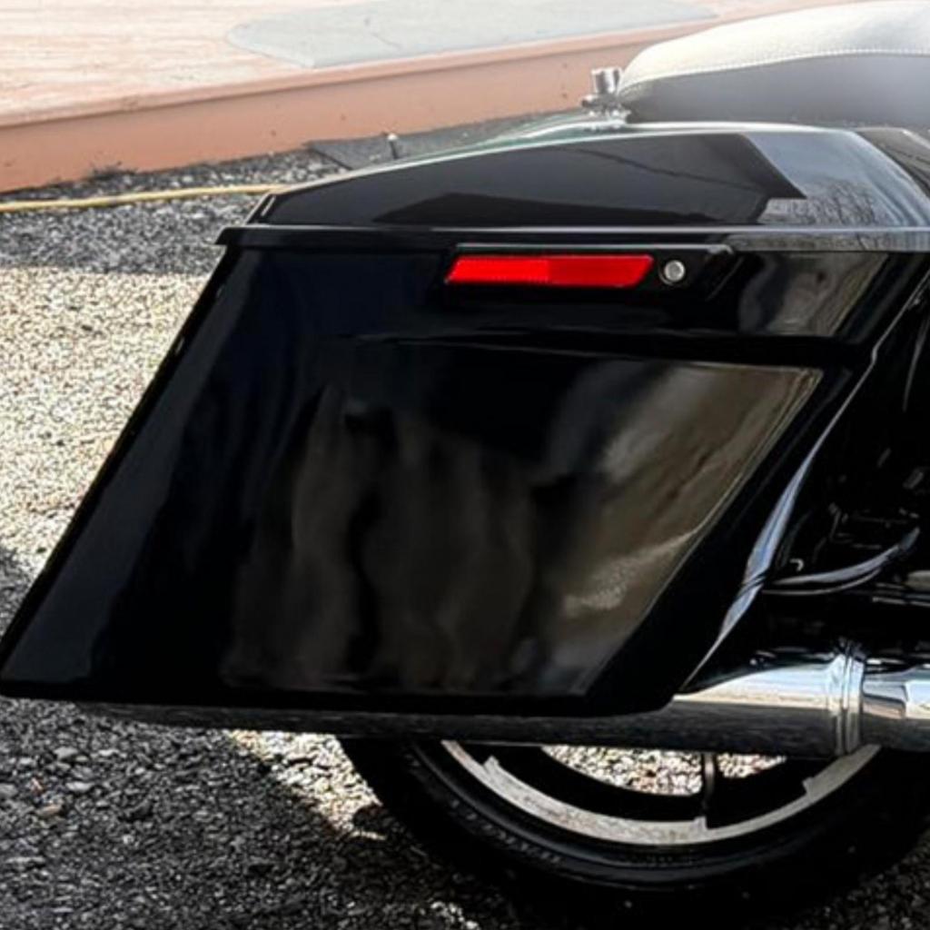 Hard Saddlebags Glossy Luggage Slim for Touring, Road Trips, Riders