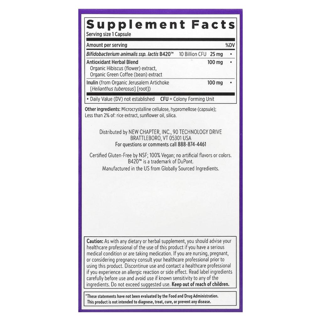 Daily Dual Biotic, Probiotic + Prebiotic, 60 Veggie Capsules