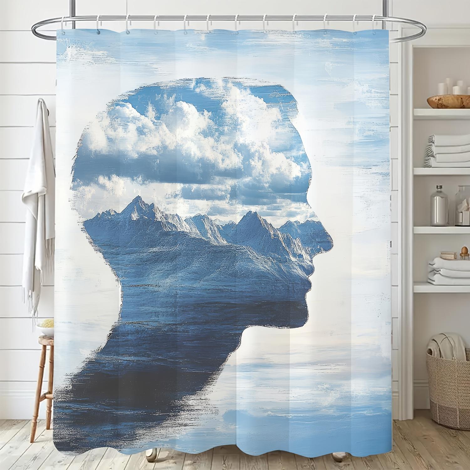 

1Pc Of Textured Movie Poster For Fans, Digital Print Shower Curtain For Bathroom Decor W60H190(CM)-1 Pcs