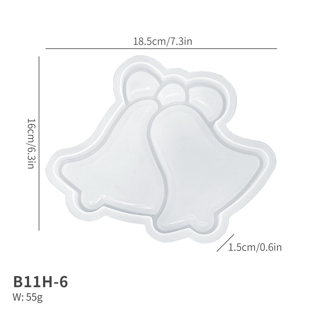 Christmas Series Fruit Tray Silicone Molds Plaster Epoxy Resin Casting Molds Snacks Nuts Storage Tray Christmas Ornaments