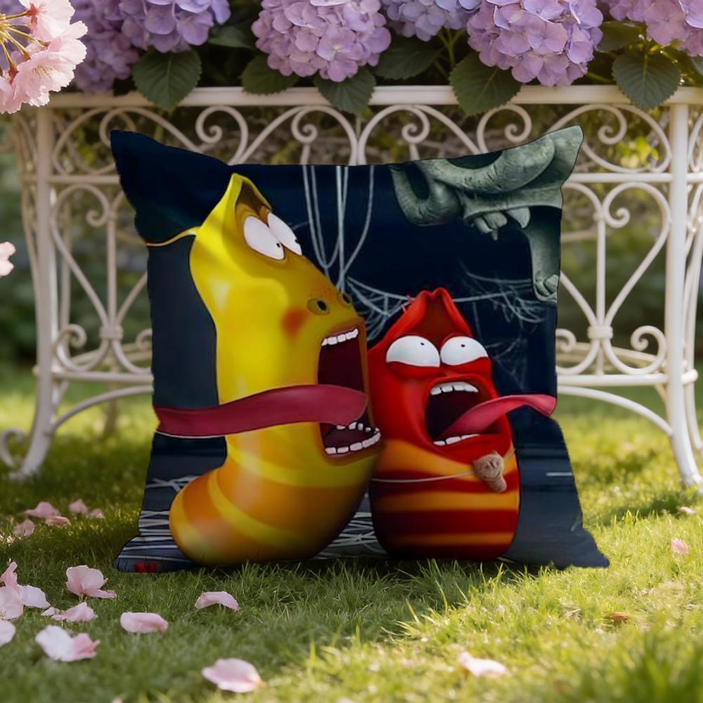 Funny L-Larva Cushion Cover Home & Car Dual-Scene Pillow Cover: Reversible for Premium Comfort