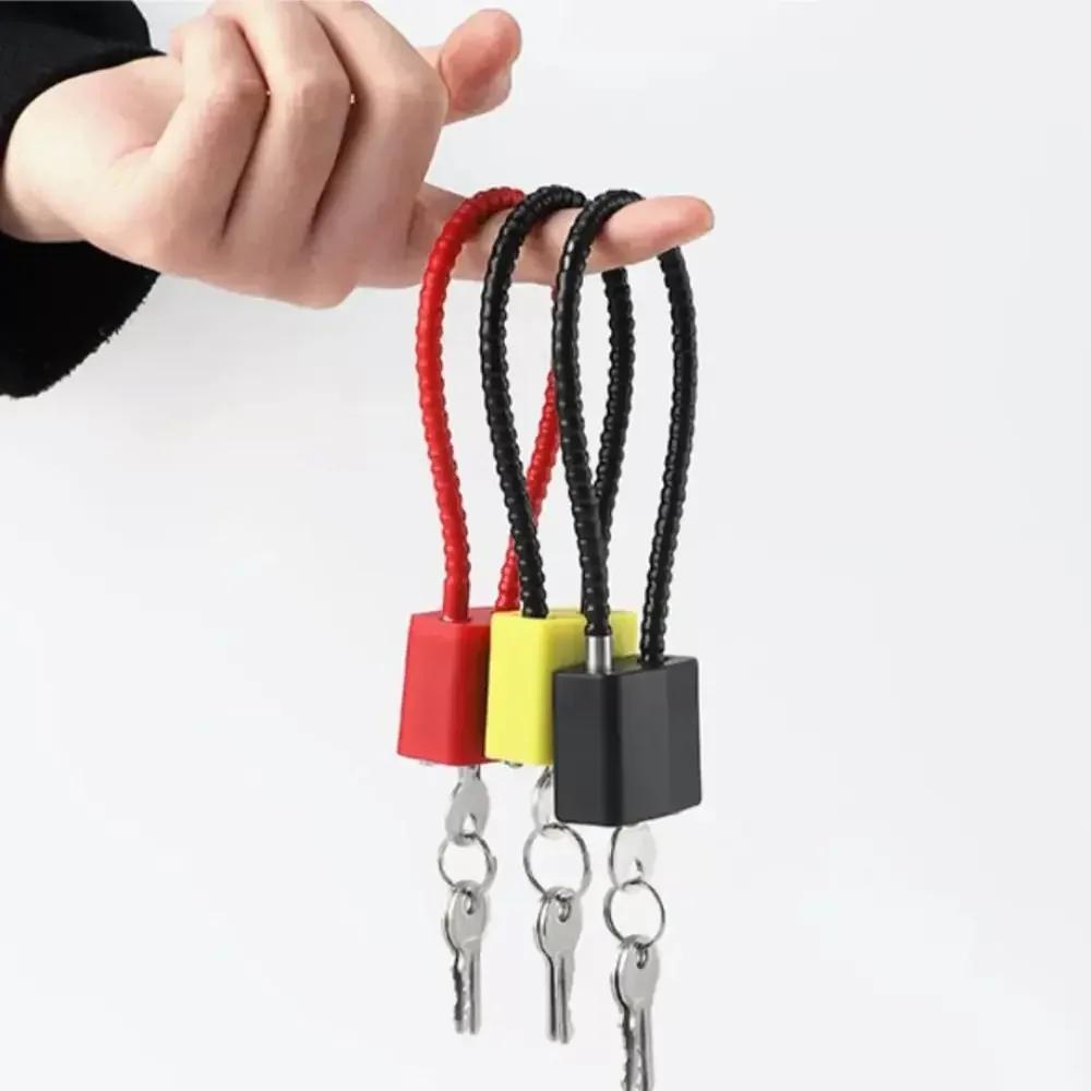 Multi-function Wire Rope Padlock with 3Pcs Keys Steel Cable Anti-theft Cabinet Lock Cabinet File Cabinet Long Padlock Lock
