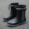Men Mid-calf Rain Boots Slip-On Waterproof Rubber Rain Shoes Work Mud Boots Durable Non-Slip Boots for Farming Gardening Fishing