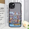 Rural Building Snow Scenery Christmas Phone Case for Samsung Galaxy S25 Ultra S25+ S24 S23 Ultra S22 Plus S21 FE S20 Hard Cover