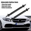 2pcs 75mm Adjustable Bumper Lip Splitter Strut Rod Ties Support Bars Black