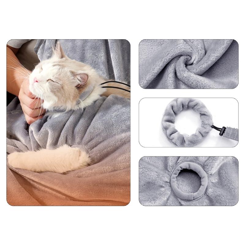 Hands Frees Cats Holder Hair Resistant Apron with Adjustable Strap Comfortable Breathable Carrying Bag for Pet