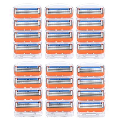 5-Layer Razor Blade Refills | Stainless Steel Manual Shaving Heads for Men
