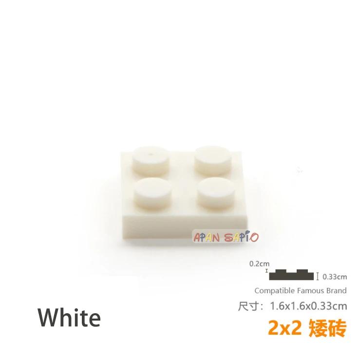 High-Quality 30Pcs/Lot Self-assembly High-Quality Blocks High-Quality Building Construction Pieces High-Quality Thin High-Quality 2X2 High-Quality