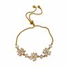 Elegant Gold-Plated Zircon Flower Bracelet: High-End, Versatile, Fashionable Jewelry