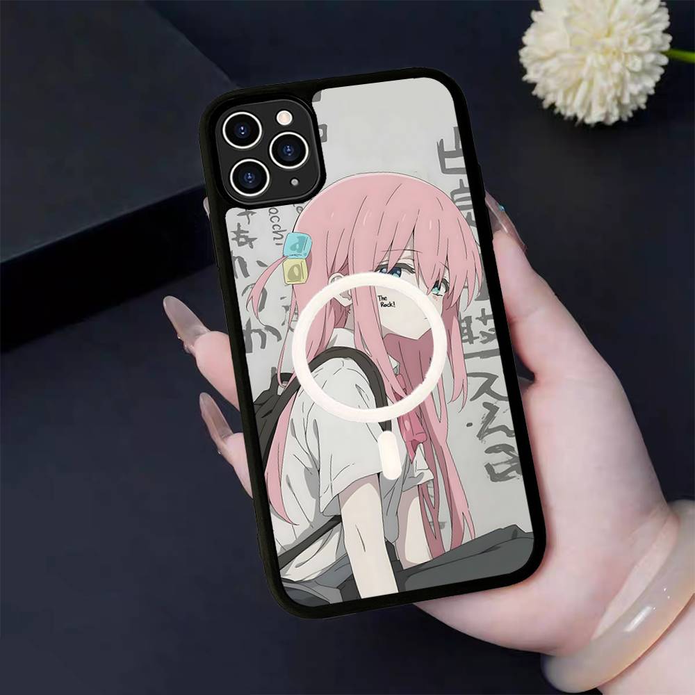 B-BOCCHI THE ROCK! Black For Magsafe Magnetic Phone Case For IPhone 16 15 17 Pro Max 11 12 13 14 Plus Cover