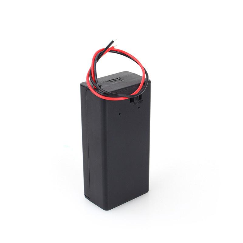 9V Volt PP3 battery holder box dc case w/ wire lead on/off switch cover WS 9V Volt PP3 battery holder box dc case w/ wire lead on/off switch cover WS
