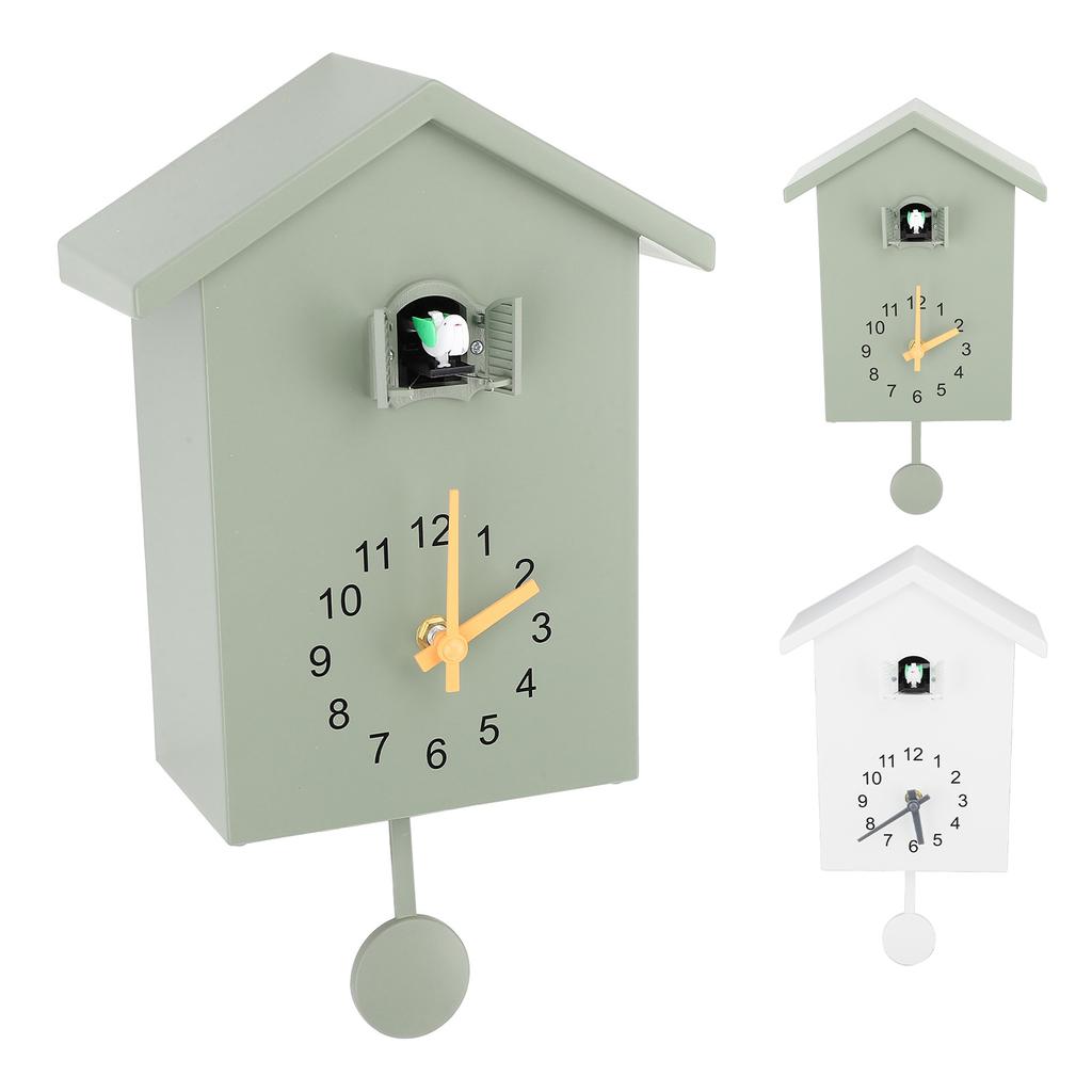 Bird House Wall Clock Bird Voice Call Nordic  Bird House Pendulum Wall Hanging Clock for Office