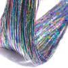 Shiny Sparkle Hair Tinsel Kit Rainbow Women Colorful Glitter Bling Hair Extension Twinkle Hair Dazzles Accessories for Braiding