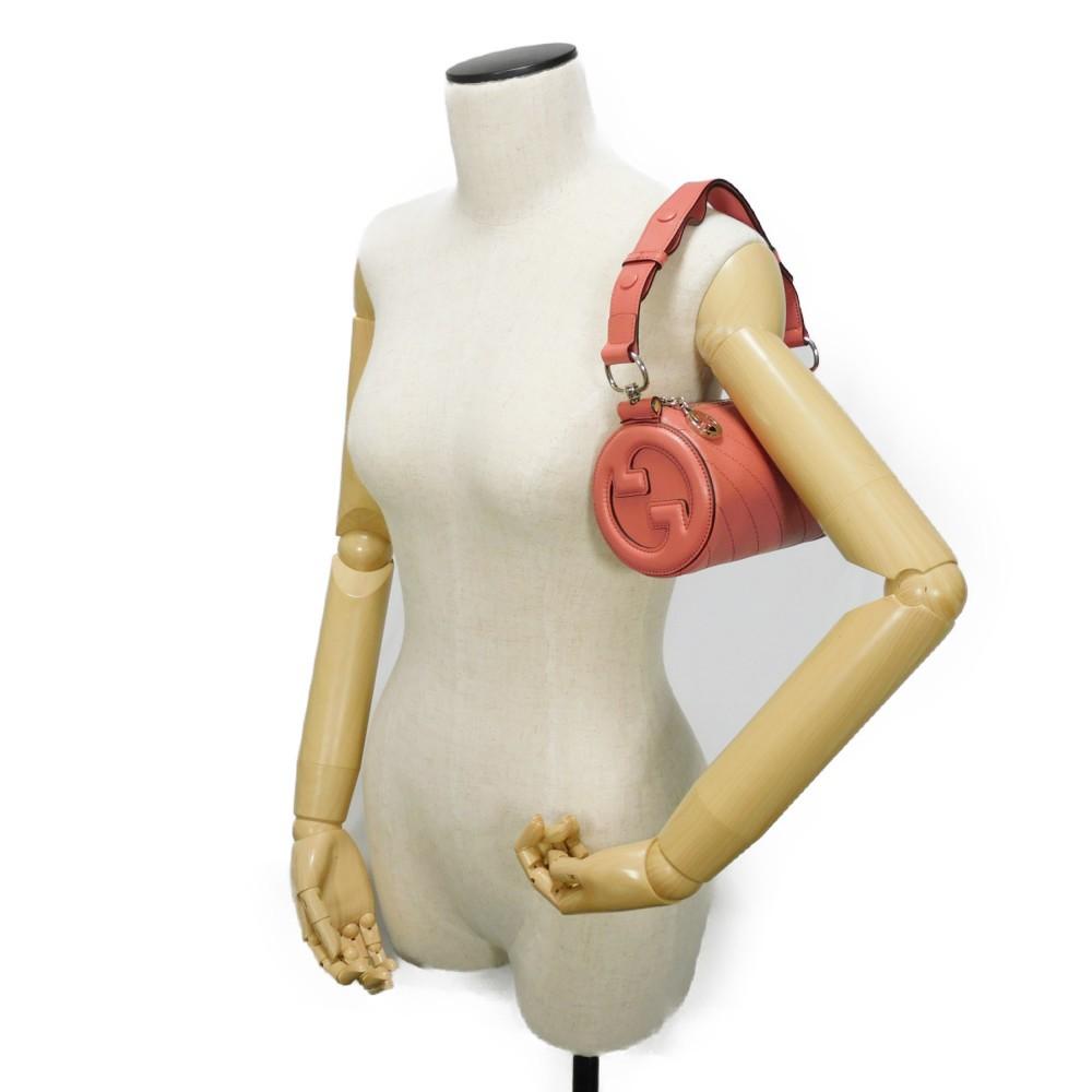 Used Blondie Mini Bag 9539 760170 AACPY 6701 7921 with GG Charm RFID IC Chip, Unused, Interlocking G, Pink, Women's