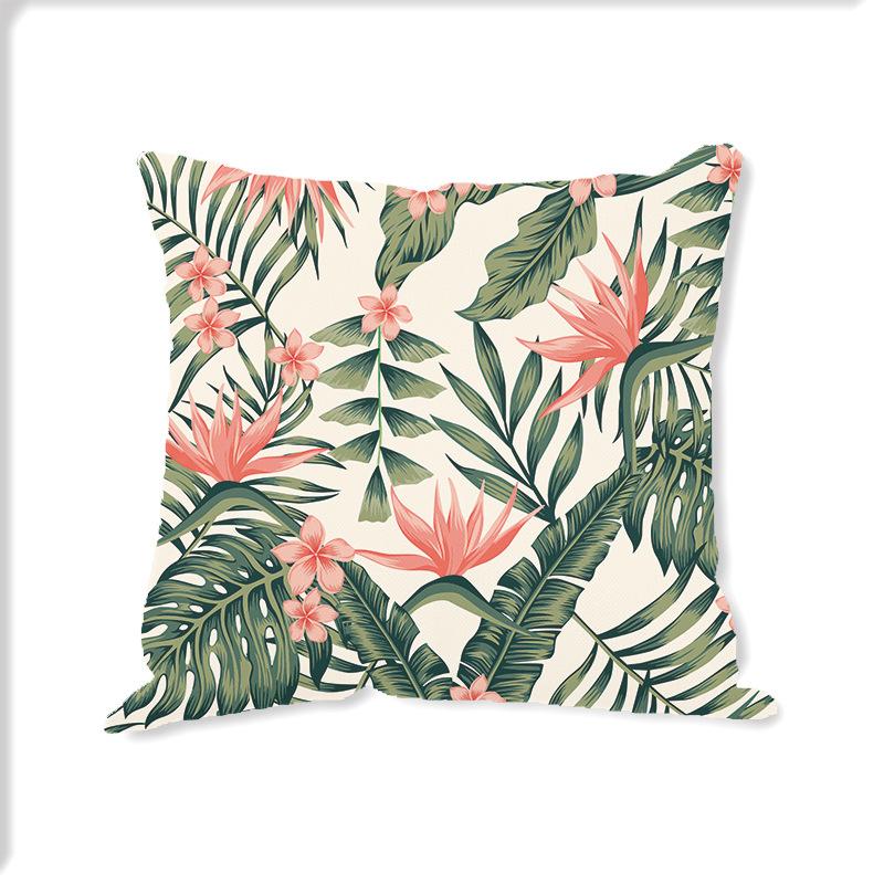 Pillowcase Green Planting Nordic Simple Linen Home Decoration Cushion Cover Design Cushion Cover