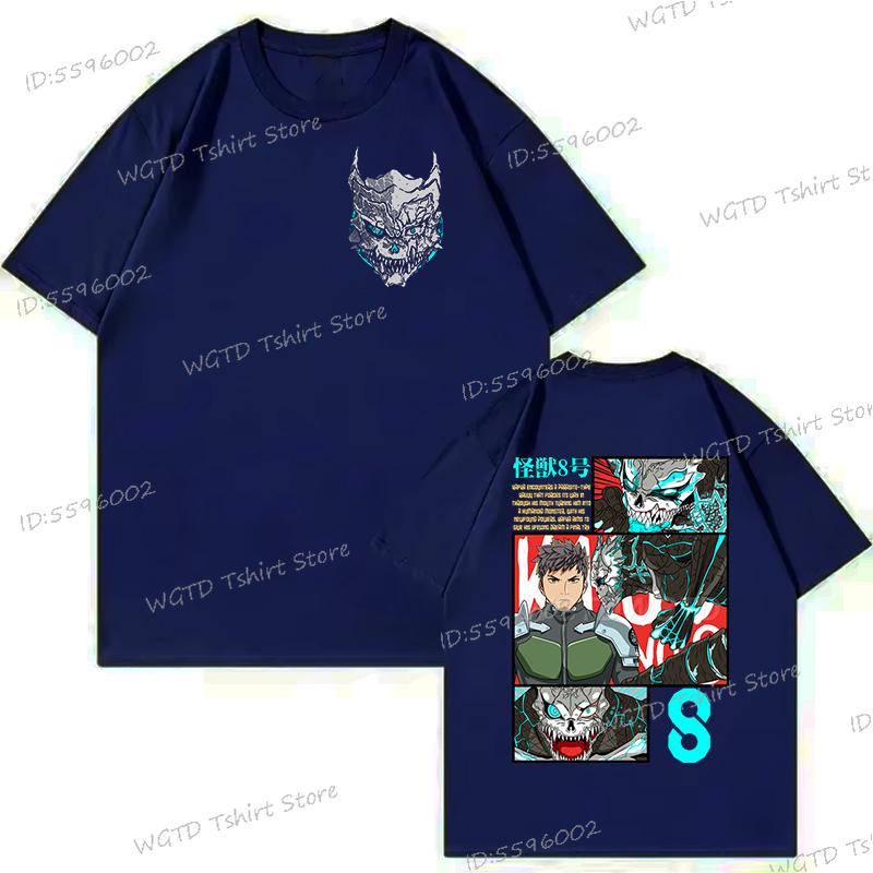 Japan Anime Kaiju No 8 T-shirts for Men Harajuku Vintage O-Neck Short Sleeve Tee Men Women Monster 8 Fashion Casual Tops Tees