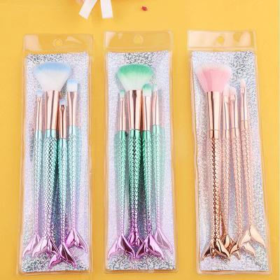 6 Color Gradient Mermaid Makeup Brushes Set Cosmetic Powder Eye Shadow Foundation Blush Brush Soft Beauty Make Up Tool Maquiagem