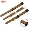 Genuine Leather Watchband Womens Bracelet 6mm 8mm 10mm 12mm Lizards Leather Watch Strap Small Wristwatches Belt Pin Buckle