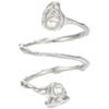 Trendy Geometric Design Copper Ring With Three Adjustable Circles For Women
