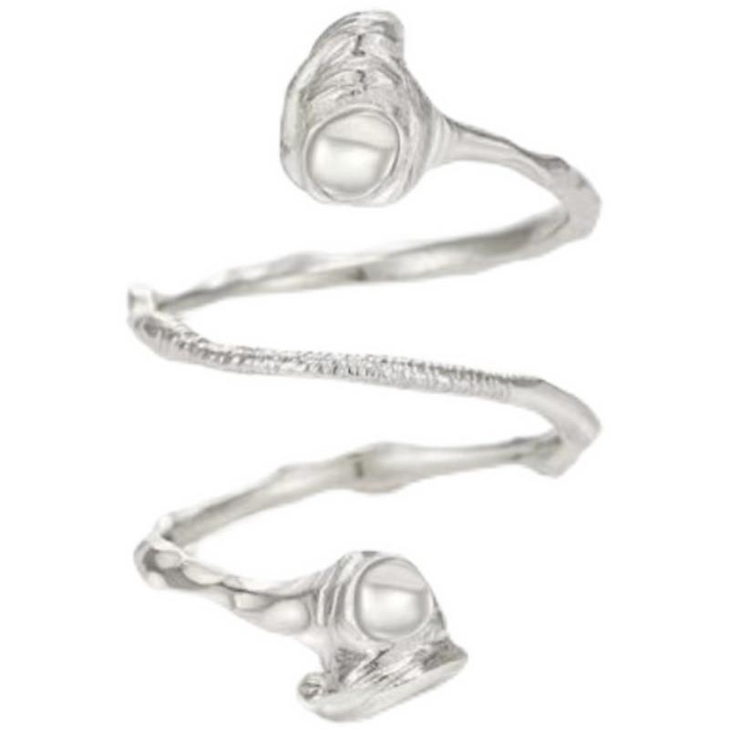 Trendy Geometric Design Copper Ring With Three Adjustable Circles For Women