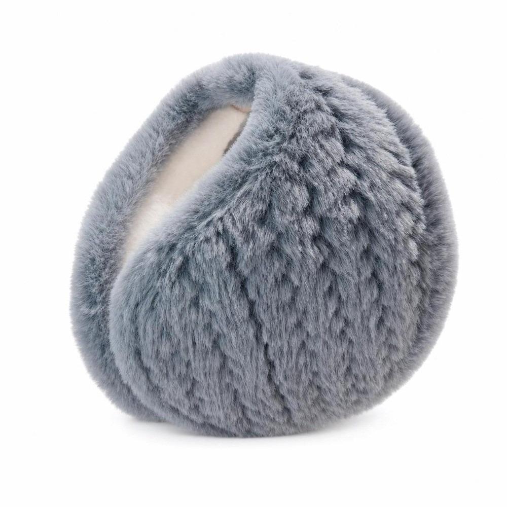 Portable Rear Hanging Ear Muffs Rear Worn Style Windproof Ear Covers Plush Ear Warmers  For Women