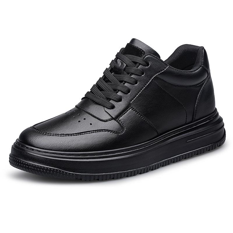 Men s 8cm Invisible Height Increasing Shoes - Breathable White Outdoor Sports & Casual Sneakers 45
