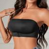 Plus Size Strapless Seamless Bandeau: Thin Style with Front Buckle & Beautiful Back Design