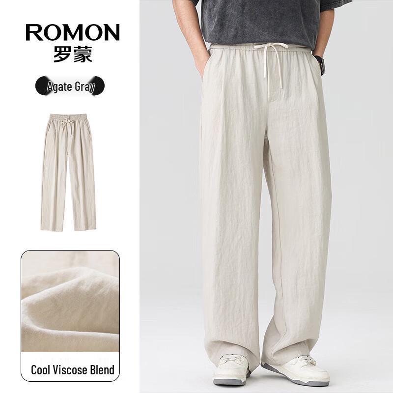ROMON Men s Breathable Straight-Leg Casual Pants K144813B 185/88A