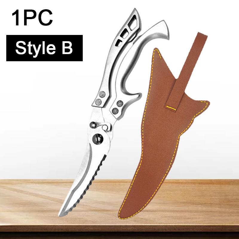 Kitchen Scissors Stainless Steel Chicken Bone Shear Sharp Kitchen Poultry Shears Butcher Meat Cleaver Vegetable Fish Duck Cutter