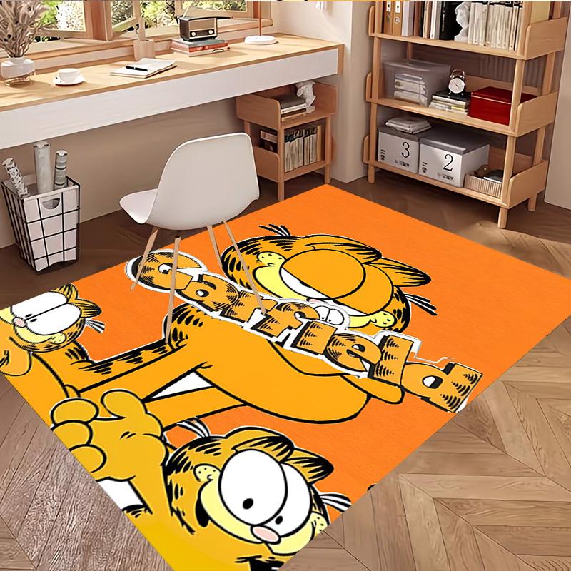Garfield Print Rug, Washable Floor Carpet, For Entryway Dorm Laundry Room Office Study, Home Decor Birthday Christmas Gift