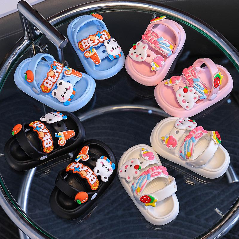 Girls Sandals Children Summer Baby Indoor Soft Bottom Infant Anti-slip Rabbit Slippers Boys Soft Bottom Sandal Slippers