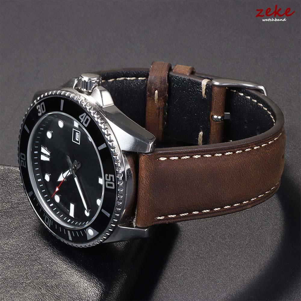 18mm 20mm 22mm Watchband Genuine Leather Watch Strap Replacement Belt Vintage Brown Strap Quick Release Bracelet for Men Women