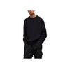 Y-3 Solid Color Crew Neck Knit Sweater Unisex Sweater Black H63087