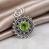 Peridot Gemstone 925 Sterling Silver Handmade Jewelry Partywear Round Pendant For Wife PP-30-3