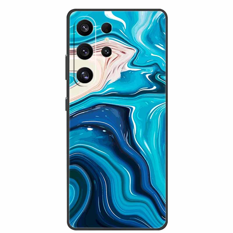 Phone Case For Samsung Galaxy S26 Ultra Colorful Painted Soft Silicone Bumper for Samsung S26 Ultra Case Marble Shockproof Cover