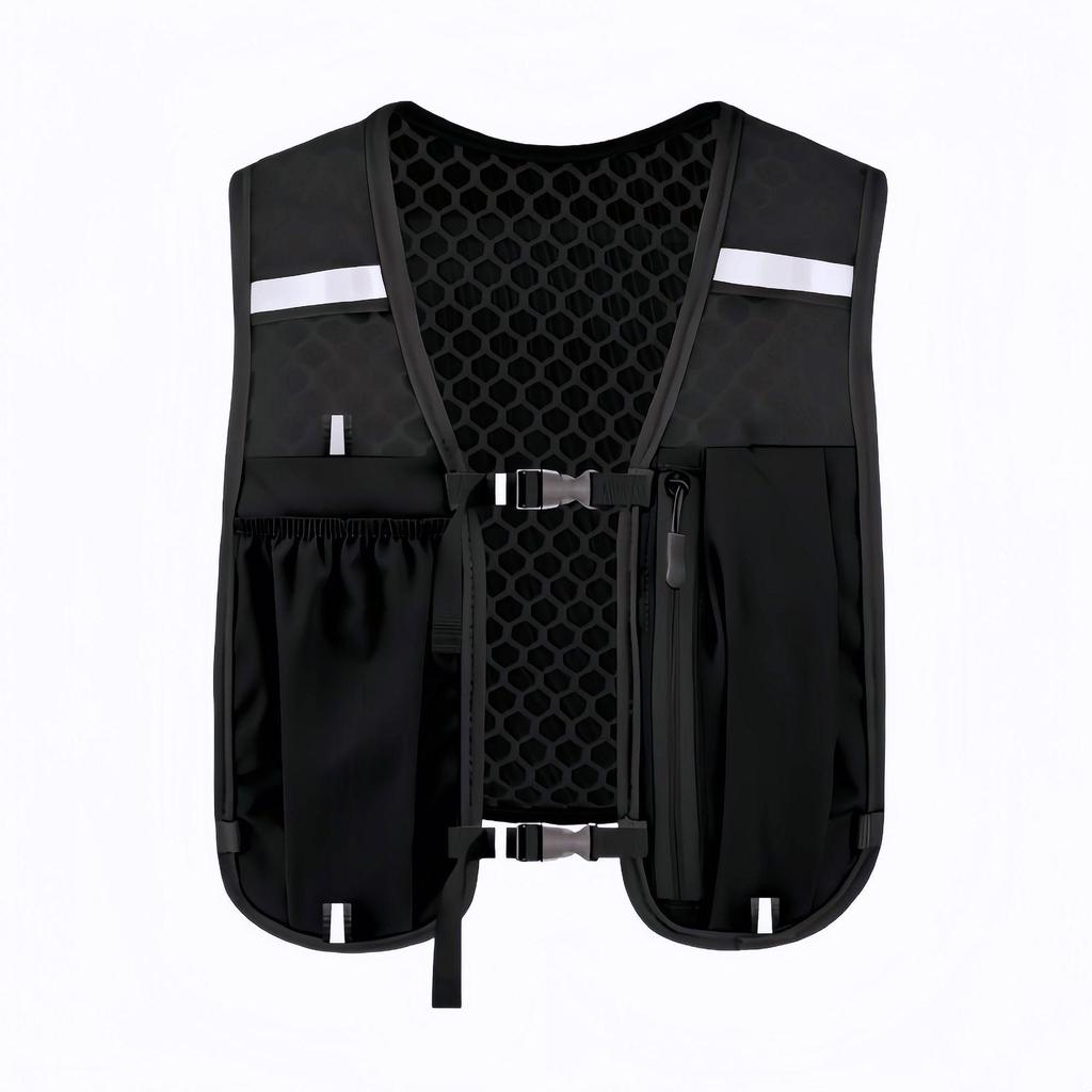 Lightweight Outdoor Mountaineering Vest with Phone Pocket for Running, Cycling, and Hiking - Includes Water Bottle Holder