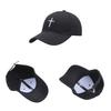 Cross Embroidery Hat With Adjustable Cotton Cap For Summer Outdoor Casual Wear
