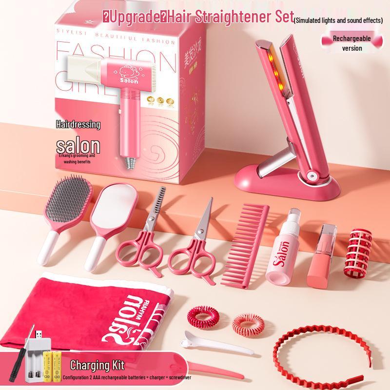 

Детский парикмахерский набор: Расческа, выпрямитель и плойка для девочек – Идеальный подарок на день рождения