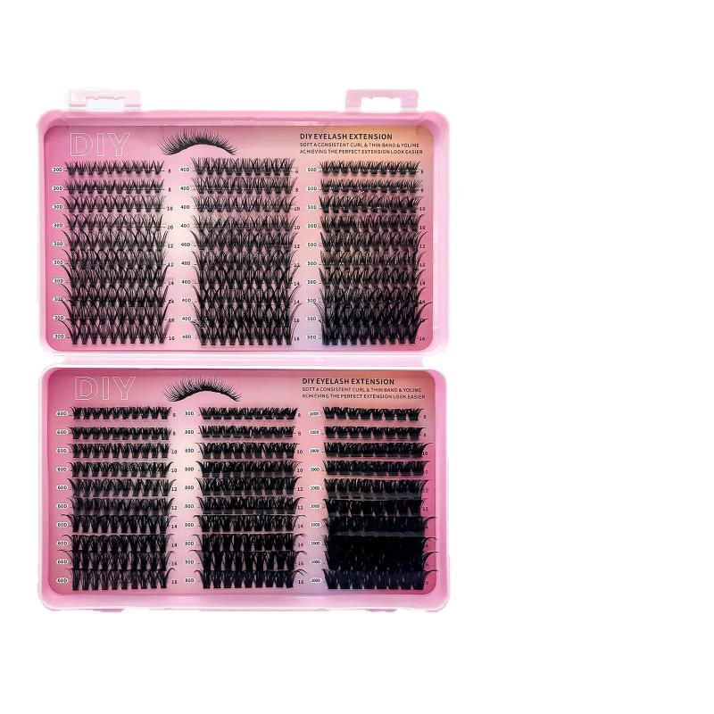 Lash Clusters Kit 200/270/570 Pcs Diy Lash Extensions Book, D Curl Lash Clusters Eyelash Extension For Use At Home