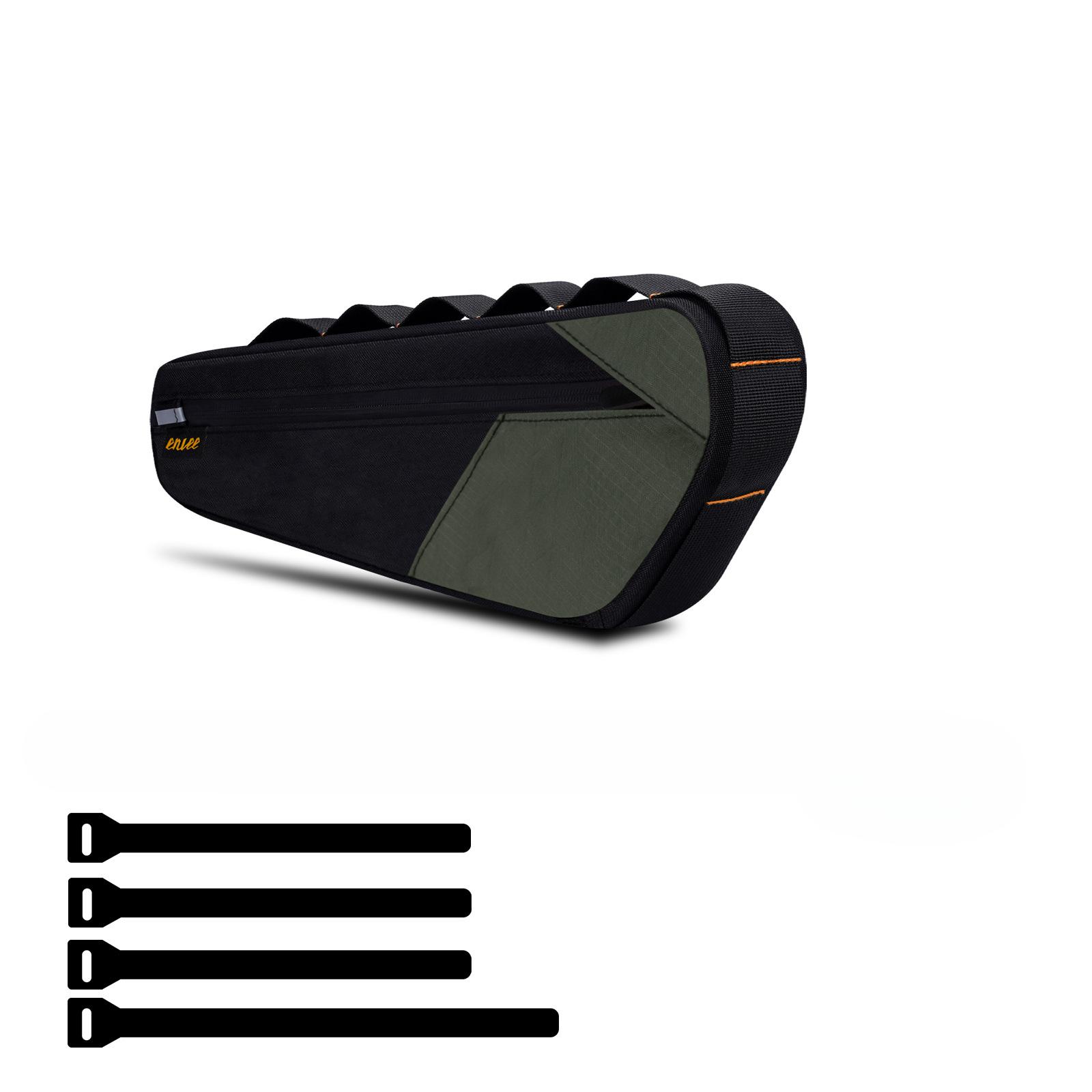 

ENLEE Bicycle Upper Tube Inner Bag, Mountain Road Bike Large-capacity Commuter Triangle Bag Front Beam Waterproof Bag 2.5L зелений