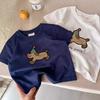 Toddler Cartoon Dog Graphic Crew Neck Casual Tee