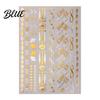 Decorative Body Art Decals Golden Silver-color Metallic Tattoo Sticker for Women Girls Temporary Tattoos Face Arm Decoration Waterproof Fake