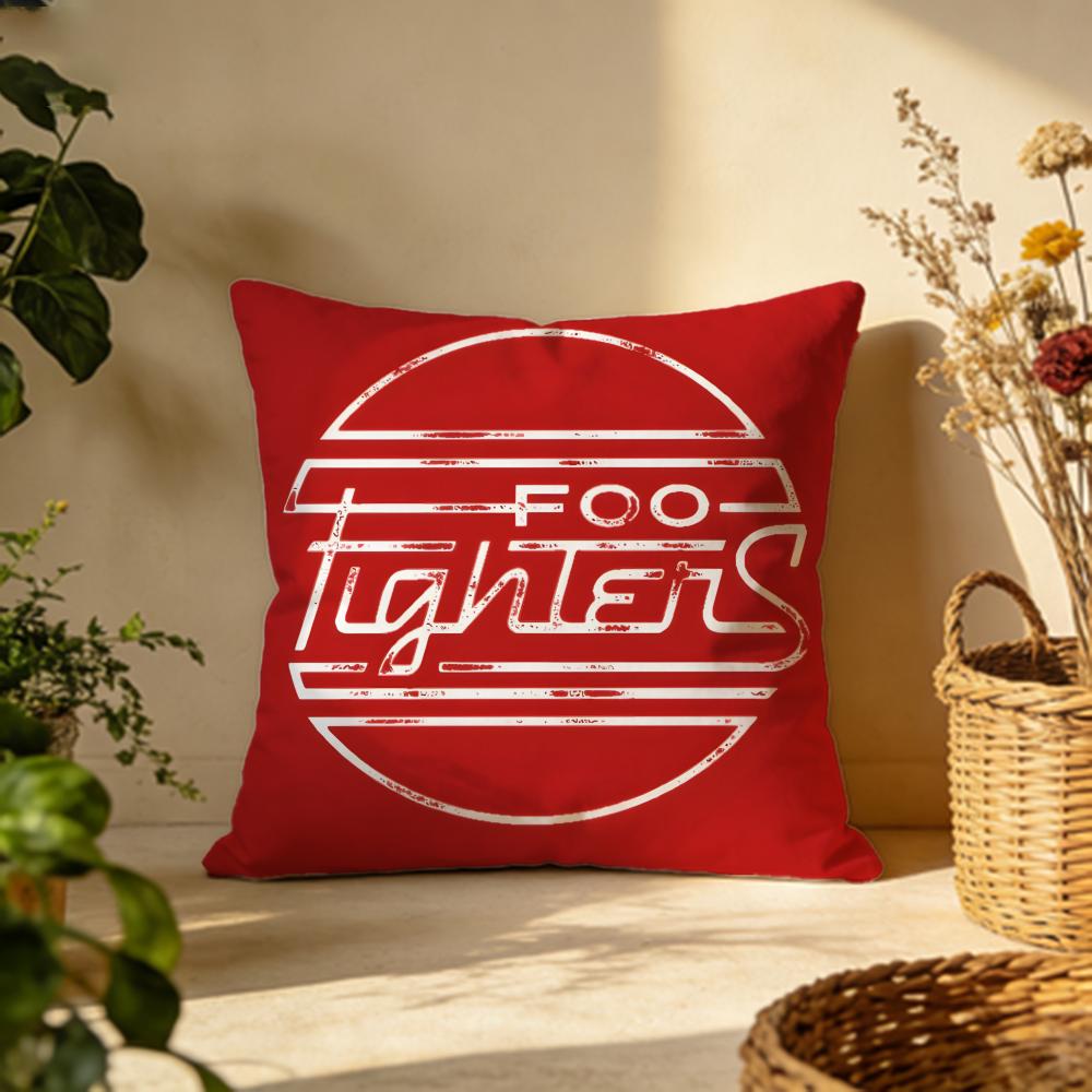 Fashion FFoo Fightersing Cushion Cover Versatile DoubleSided Pillow Case Fit for Sofa Bed Car Daily Decor
