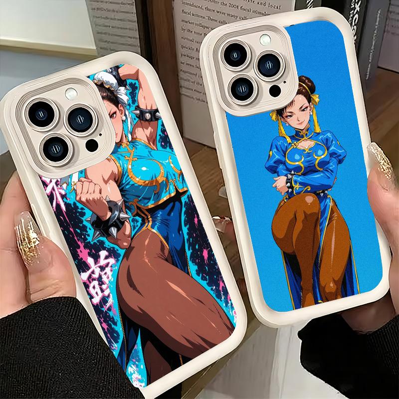 Phone Case for iPhone 17 Air 16E 15 16 Pro Max ChunLi S-Street F-FighterS Cover 14 Plus 13 12 Mini Soft Shell Silicone Fundas