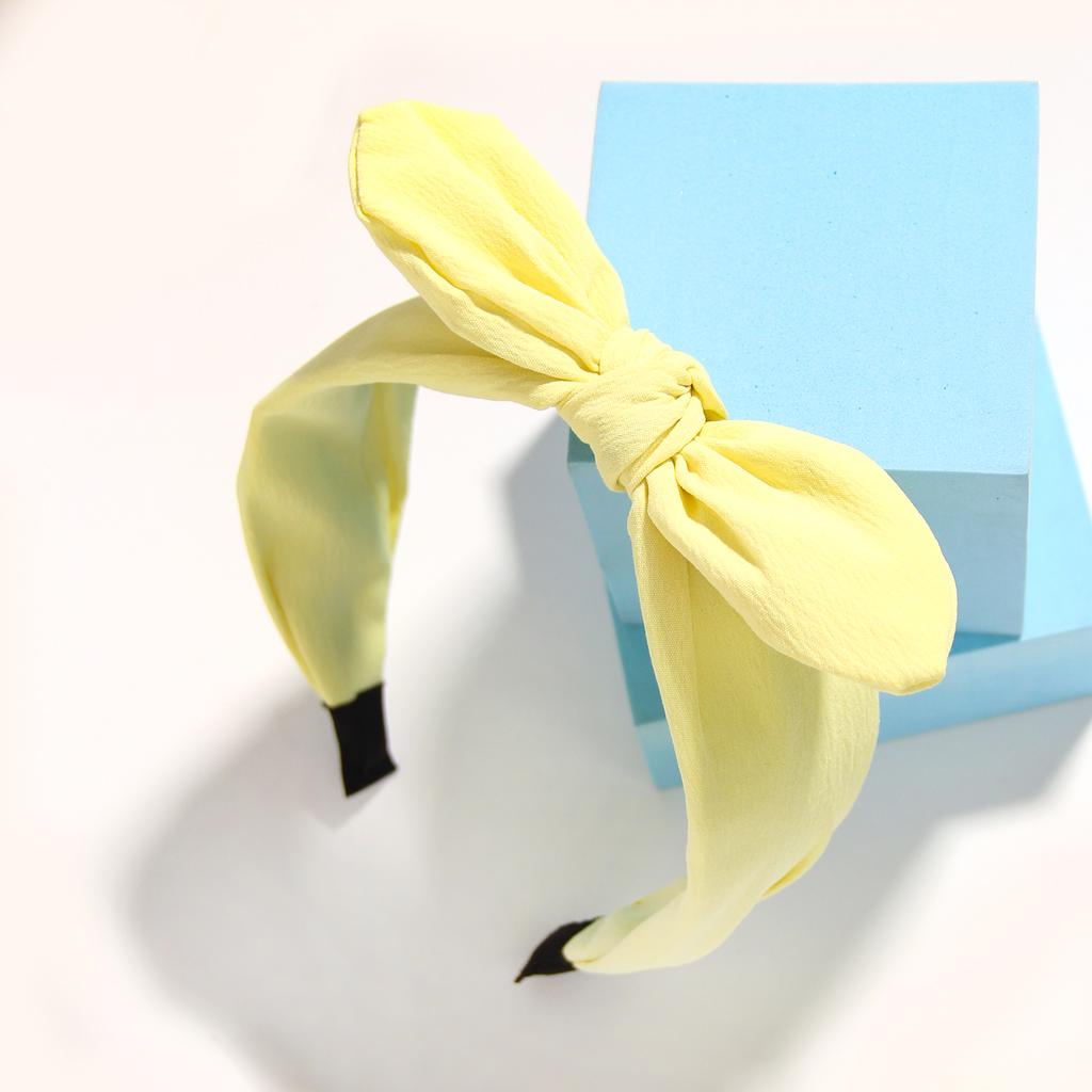 Furling Girl Pack of 1PC Solid Rabbit Ears Bow Knotted Press Hair Wide Hair Hoop for Women Girls Headwear Hair Accessories