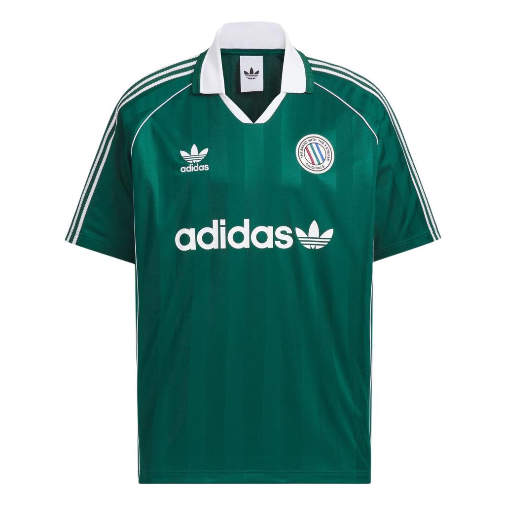 Adidas Originaler SS25 Jersey Casual Stripete Kortermet Fotballskjorte Herre Topper KC0128